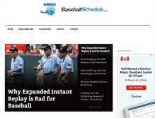 Tablet Screenshot of baseballschedule.org